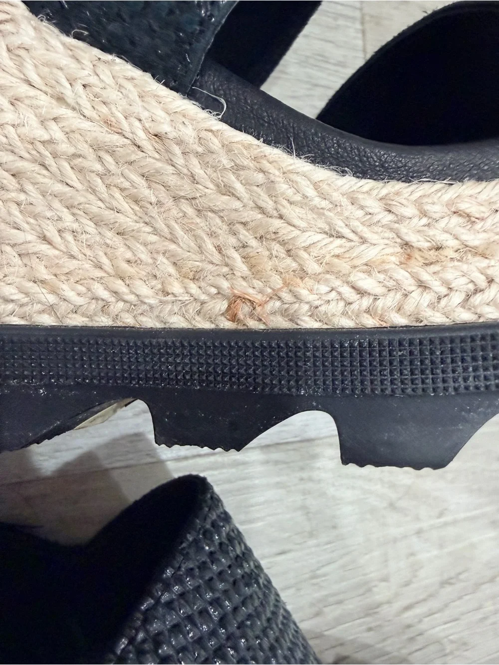 Sorel Black Espadrille Platform Wedge Sandals